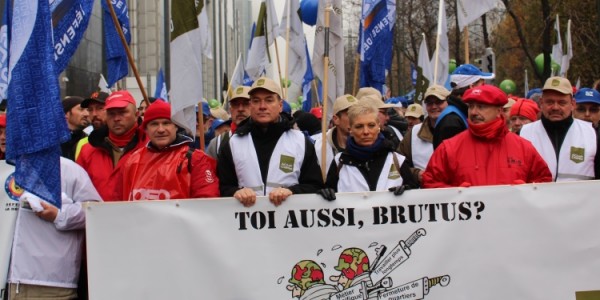 Belgian Military Trade Unions Demonstrate Against Raise Of Pension Age